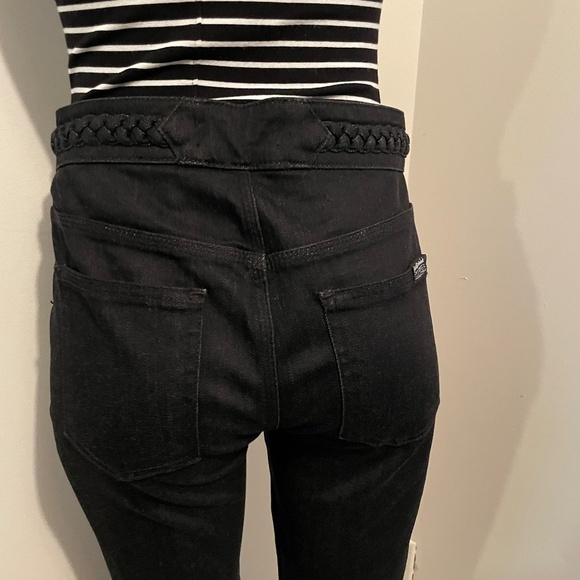 Seven for all mankind jeans flare braided detail black size 26 - Picture 4 of 7